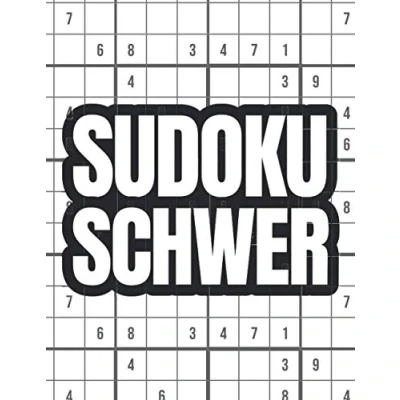 Abbildung von Sudoku Schwer: Block Großdruck für Erwachsene in der Schwierigkeitsstufe Schwer mit Lösungen