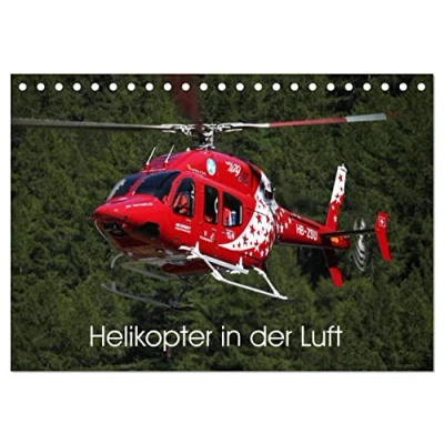 Abbildung von Helikopter in der Luft (Tischkalender 2025 DIN A5 quer), CALVENDO Monatskalender
