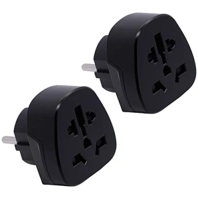 Abbildung von revolt Steckeradapter: 2er Set Reiseadapter zum Anschluss ausländischer Geräte (Stromadapter, Reise Stromadapter, Adapter Deutschland)