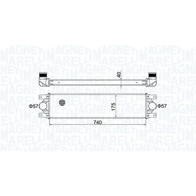Abbildung von MAGNETI MARELLI 351319204790 Ladeluftkühler RENAULT: MASTER 2 Pritsche/Fahrgestell, Kasten, Bus