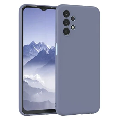 Abbildung von EAZY Case Silikonhülle für Samsung Galaxy A13 (4G) Hülle Silikon Blau weich stoßfeste Handyhülle Schutzhülle mit Kameraschutz Dünn Premium Schutz Cover Bumper Eisblau