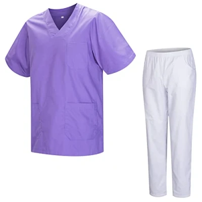 Abbildung von MISEMIYA Unisex Schrubb Set Medizinische Uniform mit Oberteil und Hose 817 8312 BLANCO XX Large, Flieder