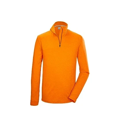 Abbildung von killtec Herren Funktionsshirt mit Stehkragen und Reißverschluss KSW 95 MN LS SHRT, orange, S, 40843 000