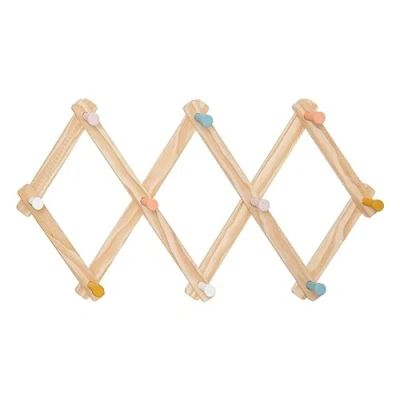 Abbildung von Atmosphera Kleiderhaken Holz H.29 cm Beige
