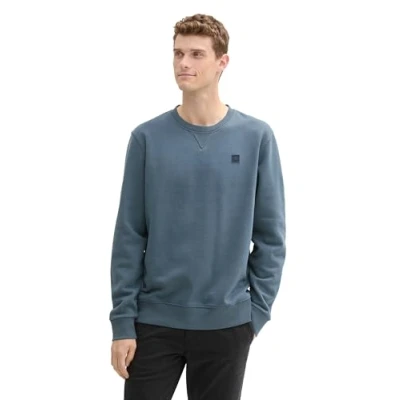 Abbildung von TOM Tailor MIT LOGO Badge Sweatshirt, Herren, Größe: Medium, Stormy blue