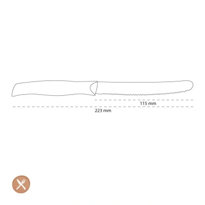 Abbildung von ZWILLING Twin Grip Universalmesser, Klingenlänge: 12 cm, Klingenblatt mit Wellenschliff, Rostfreier Spezialstahl/Kunststoff Griff, Schwarz
