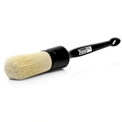 Abbildung von ValetPRO Small Ultra Soft Brush Chemical resistent weicher, dünner Reinigungspinsel chemieresistent BRU 35 + Nitril Schutzhandschuh