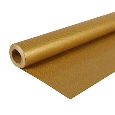 Abbildung von Clairefontaine 195775C Rolle (goldfarbenes Kraftpapier, 10 x 0,7 m, 60 g, PEFC, ideal für Ihre Bastelprojekte) 1 Stück gold