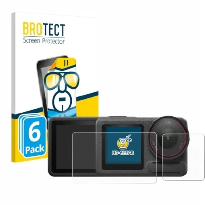 Abbildung von BROTECT (6 Stück Schutzfolie für DJI Osmo Action 5 Pro (case friendly) Displayschutz Folie Ultra Klar