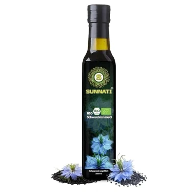 Abbildung von Sunnati® Bio Schwarzkümmelöl Ungefiltert kaltgepresst 100% rein 500ml