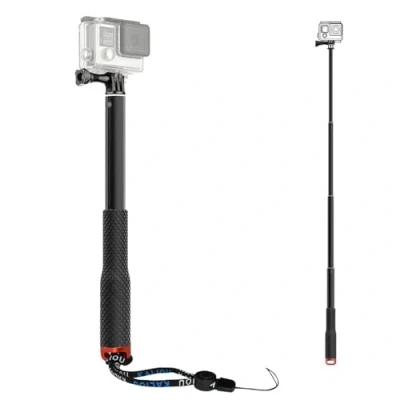 Abbildung von TEKCAM Aluminium Teleskop Handheld Selfie Stick Pole Kompatibel mit Gopro Hero 13 12 11 10 9 8 7 6 AKASO WOLFANG Apexcam Jadfezy APEMAN wasserdichte Action Kamera Einstellbare 11.8 37&#039;&#039;