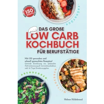Abbildung von Das große Low Carb Kochbuch für Berufstätige: Mit 150 gesunden und schnell gemachten Rezepten! Gesunde Ernährung zur optimalen Fettverbrennung &amp; Gewichtsreduktion inkl. 14 Tage Ernährungsplan