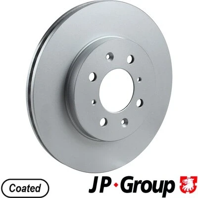 Abbildung von JP GROUP 3463101500 Bremsscheibe Vorderachse 258 21 4 Belüftet beschichtet HONDA: Jazz 2 Schrägheck, 3 Schrägheck