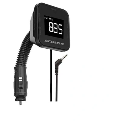 Abbildung von Scosche FMTD3 tuneIT Digital FM transmitter mit schwarzem lit Display &amp; flexible Halterung für Apple iPad, iPhone, iPod any MP3 device