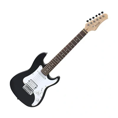 Abbildung von Rocktile Sphere Junior Black 3/4 E Gitarre (weißes Schlagbrett, 1 Humbucker, Single Coil, 22 Bünde, Rosenholz Griffbrett, Ahorn Hals)