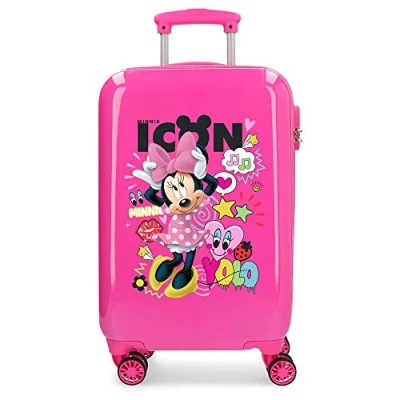 Abbildung von Disney Enjoy Minnie Icon Kabinenkoffer Rosa 34x55x20 cms Hartschalen ABS Kombinationsschloss 34L 2,6Kgs 4 Doppelräder Handgepäck