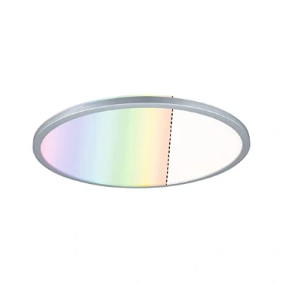 Abbildung von Paulmann 71019 LED Panel Atria Shine 420mm rund incl. 1x20 W dimmbar RGBW Farbsteuerung Chrom matt Lichtpanel Kunststoff Deckenpanel