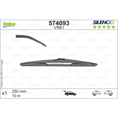 Abbildung von Scheibenwischer Valeo 574093 250mm hinten Bügelwischblatt TOYOTA: Auris Kombi, RAV4 IV SUV, Yaris IV, JEEP: Compass, SUZUKI: SWIFT 5