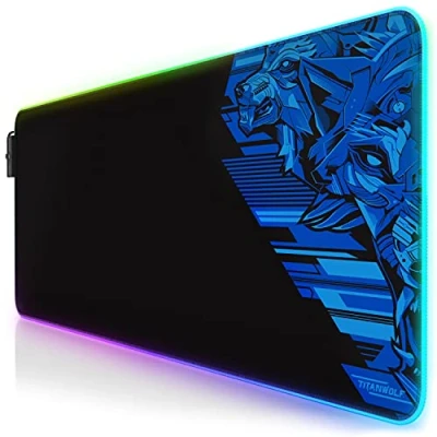 Abbildung von CSL RGB Gaming Mauspad LED Schreibtischunterlage 800x300 mm XXL Mousepad Multi Color 11 Beleuchtungs Modi 7 Farben Plus 4 Effektmodi abwaschbar Vector Blau