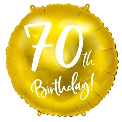 Abbildung von Luftballon 70. Geburtstag Ballon 70 Gold Folienballon 70th Birthday Deko Frauen Männer Folienluftballon 45cm Heliumballon Zahl