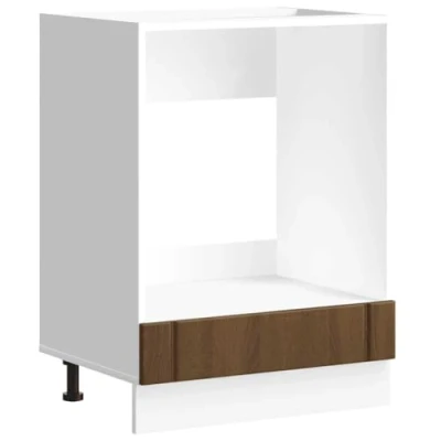 Abbildung von vidaXL Herdumbauschrank Lucca Braun Eichen Optik Holzwerkstoff, Backofenschrank, Herdschrank, Ofenschrank, Küchenofenschrank, Küchenherdschrank