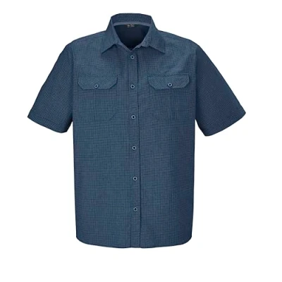 Abbildung von killtec Herren Funktionshemd/Hemd Kurzarm/Outdoorhemd KOS 47 MN WVN SHRT, dunkelblau, XL, 42843 000