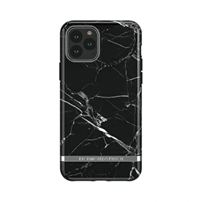 Abbildung von RICHMOND &amp; FINCH Designed für iPhone 11 Pro Max Gehäuse, Schwarz Marble Gehäuse mit Silber Details