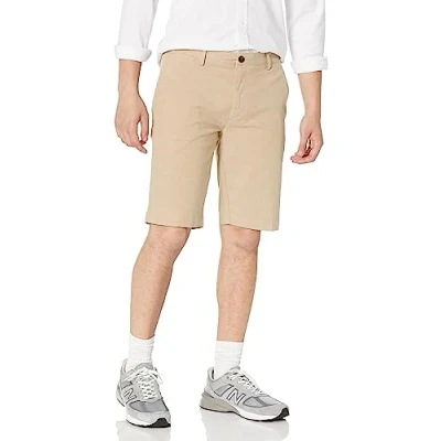 Abbildung von Amazon Essentials Herren Leichte Oxford Shorts, Komfortabler Stretch, 28 cm Schrittlänge, Schmale Passform (Früher Goodthreads), Khakibraun, 31W