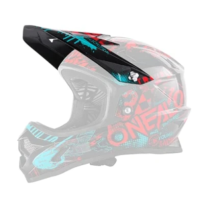 Abbildung von O&#039;NEAL Ersatzschirm Mountainbike Helm Motocross MX Enduro für Backflip RL2 Attack Spare Visor Erwachsene Schwarz Rot Türkis One Size