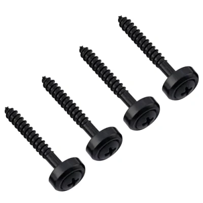 Abbildung von Musiclily Gitarren Halsbefestigungs Buchsen Muffen mit Schrauben Neck Joint Bushings Ferrule Bolt für E Gitarre und Bass,Schwarz(4 Stück ）
