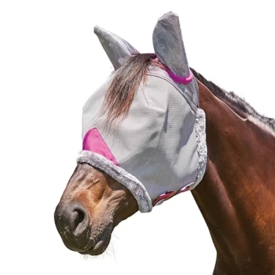Abbildung von Weatherbeeta Fliegenmaske Comfitec Deluxe Durable Mesh mit Ohren Grau/Lila Shetlander Agradi.deVerkauft von Agradi
