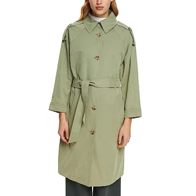 Abbildung von edc by Esprit Trenchcoat, Damen, Größe: Small, Light khaki