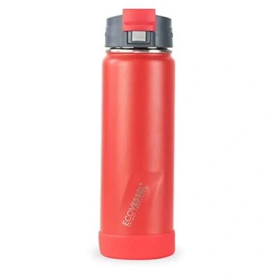 Abbildung von EcoVessel&#039;s Perk 20oz (591 ml) vakuumisolierte Trinkflasche, Silver Express,
