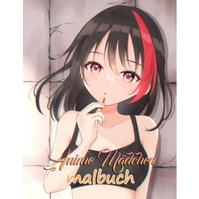 Abbildung von Anime Mädchen Malbuch: Perfektes Geschenk für Liebhaber mit 30 Wunderschönen und Manga Charaktere Bilder zum Ausmalen.