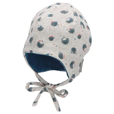 Abbildung von Sterntaler Baby Jungen Beanie Igel Mütze Baby, Kinderbeanie gefüttert mit Baumwoll Fleece hellgrau, 41