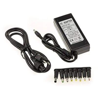 Abbildung von KALEA INFORMATIQUE Netzteil 220V zu 12V DC 8A mit 8 adaptierbaren Endstücken.