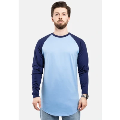 Abbildung von Blackskies Baseball Langarmshirt, Herren, Größe: Large, Sky blue navy