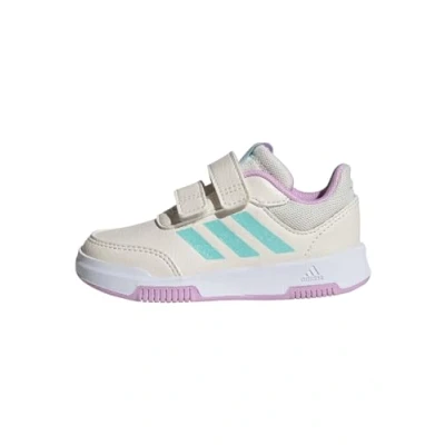 Abbildung von Adidas Unisex Baby Tensaur Hook and Loop Shoes, Chalk White/Aqua/Lilac, 21 EU