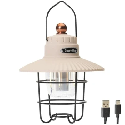 Abbildung von LED Campinglampe im Retro Stil Soroya Verstellbare Lichtfarbe dimmbar