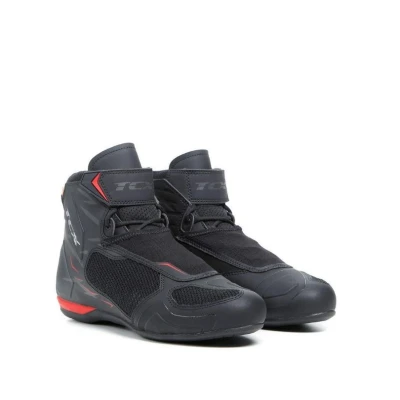 Abbildung von TCX R04D AIR, Herren Motorradschuhe, Atmungsaktiv und vielseitig, Obermaterial aus Mesh mit Hot Melt Beschichtung, Schnürsenkel Klettverschluss, Schwarz/Rot