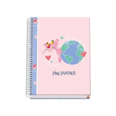 Abbildung von DOHE A5 Notizbuch, kariert, Spiralbindung, 100 Blatt mit 90 g/m², 5 mm, Hardcover, Pink Panther ecoPink, Schulmaterial Rosa