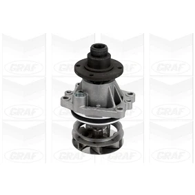 Abbildung von GRAF PA502A Wasserpumpe mit Dichtring mechanisch Stahlblech für Keilrippenriementrieb BMW: 5 Limousine, Touring, 3 OPEL: Omega B Caravan