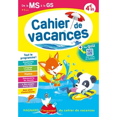 Abbildung von cahier de vacances 2025, la MS vers GS 4 5 ans: Magnard, l’inventeur du