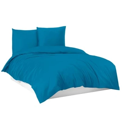 Abbildung von Mixibaby Bettwäsche Bettgarnitur Bettbezug 100% Baumwolle 135x200 155x220 200x200 200x220, Farbe:Blau, Größe:200 x 220 cm