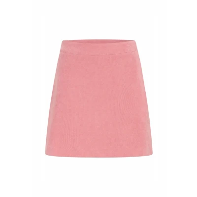 Abbildung von ICHI Ihkate Corduroy Alinienrock, Damen, Größe: Large, Heather rose