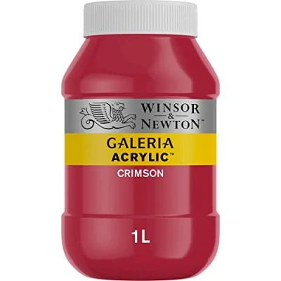 Abbildung von Winsor &amp; Newton 2154203 Galeria Acrylfarbe, hohe Pigmentierung, lichtecht, buttrige Konsistenz, 1000 ml Topf Karmesin