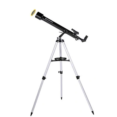 Abbildung von Bresser Refraktor Einsteiger Teleskop Arcturus 60/700 mit Smartphone Kamera Adapter und hochwertigem Objektiv Sonnenfilter, inklusive Stativ umfangreichem Zubehör
