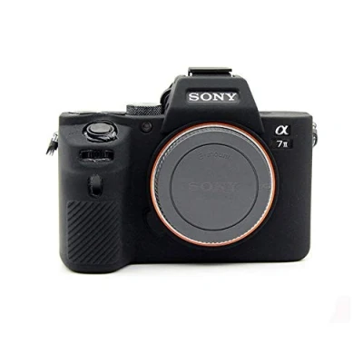 Abbildung von kinokoo Kameratasche aus Silikon kompatibel mit Sony A7 II/ILCE 7M2/A7M2/6 II (Schwarz)