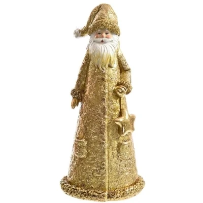Abbildung von Dadeldo Living &amp; Lifestyle Weihnachtsmann Dekofigur Resin Gold 16cm