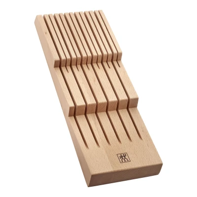 Abbildung von ZWILLING Messerhalter Für Schubladen, Schubladen Einsatz, 12 Messer, 41 x 15,5 4,8 cm, Holz, Braun